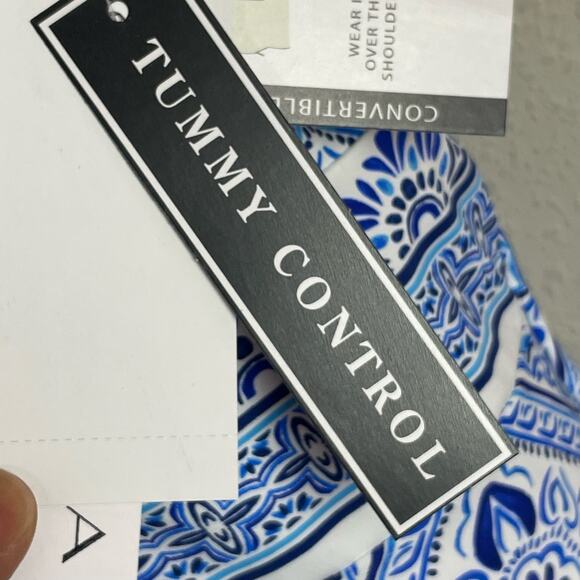 NWT La Blanca One Piece Swimsuit 22W Tummy Control Modest Cruise Strappy Back - Picture 12 of 12